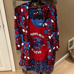 3 piece Spider-Man fleece pajama set size 10
